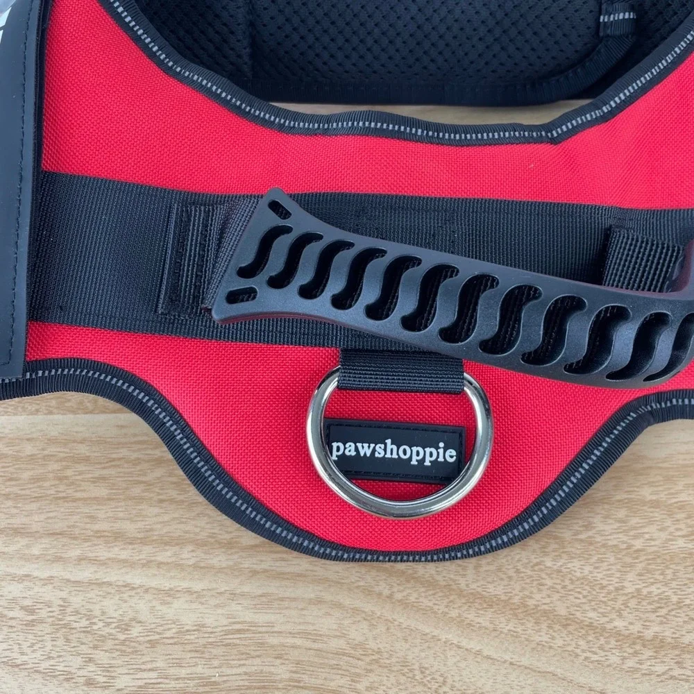 Pawshoppie Service Dog Harness Vest Red Black Large Reflective Padded Emotional - Picture 3 of 6